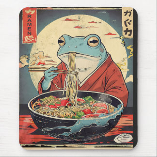 Vintage Japanese Frog Ramen Ukiyo-e Aesthetic Gift Mouse Pad