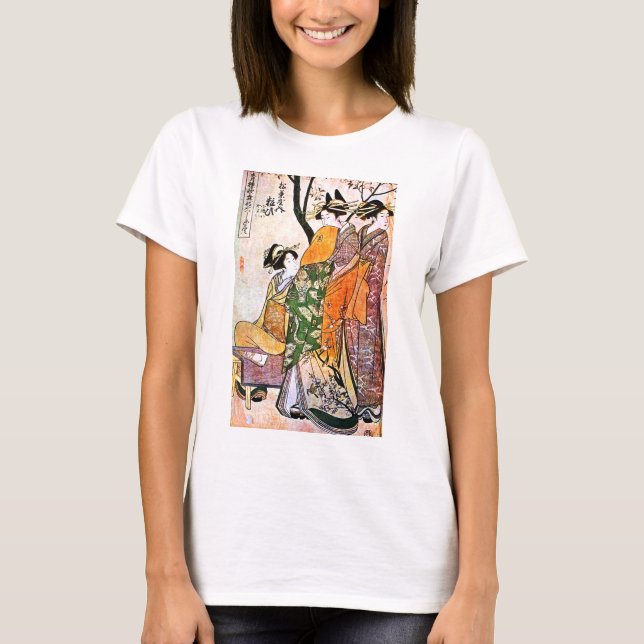 Vintage Japanese Geisha Artwork T-Shirt (Front)