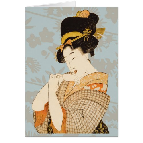 Vintage Japanese Geisha Girl Entertainer in Kimono