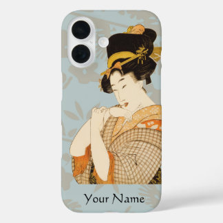 Vintage Japanese Geisha Girl Entertainer in Kimono iPhone 16 Case