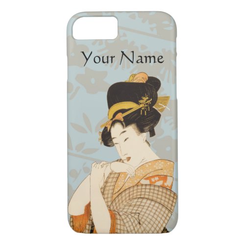 Vintage Japanese Geisha Girl Entertainer in Kimono iPhone 87 Case