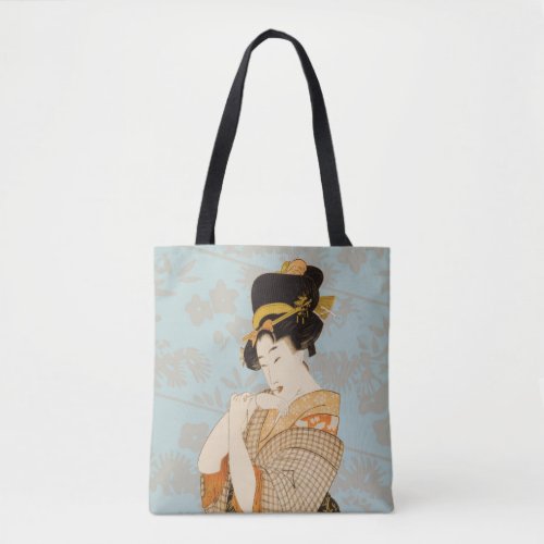 Vintage Japanese Geisha Girl Entertainer in Kimono Tote Bag