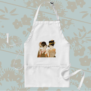 Vintage Japanese Geisha Girls in Kimonos Adult Apron