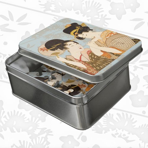 Vintage Japanese Geisha Girls in Kimonos Jigsaw Puzzle