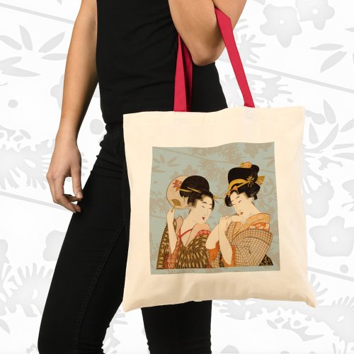 Vintage Japanese Geisha Girls in Kimonos Tote Bag