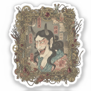 Vintage Japanese Gothic Collage Sticker