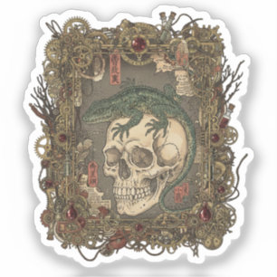 Vintage Japanese Gothic Collage Sticker