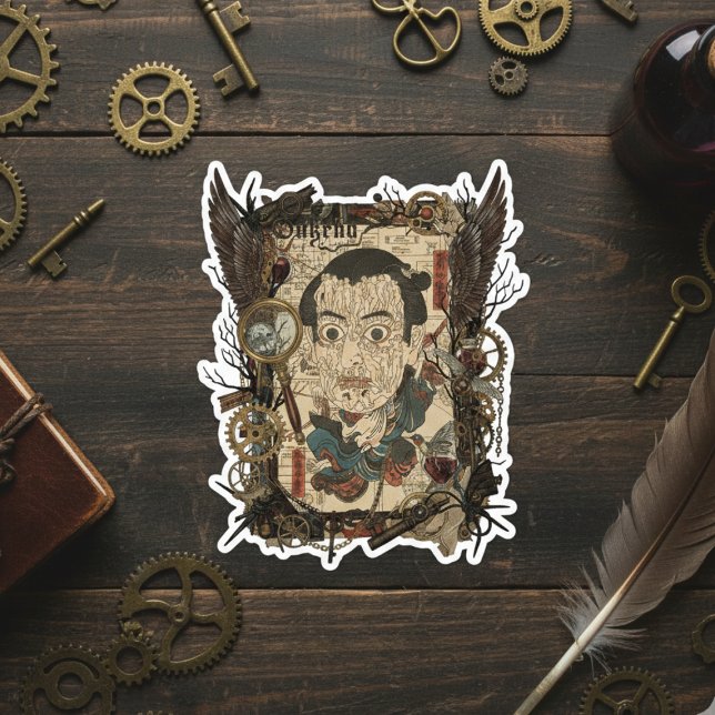 Vintage Japanese Gothic Collage – Sticker (Creator Uploaded)