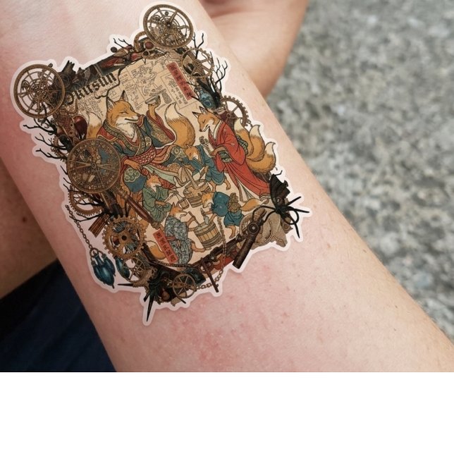 Vintage Japanese Gothic Collage  Temporary Tattoos (Creator Uploaded)