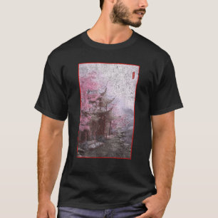 Vintage Japanese Graphical Art Tee Cherry Blossom 