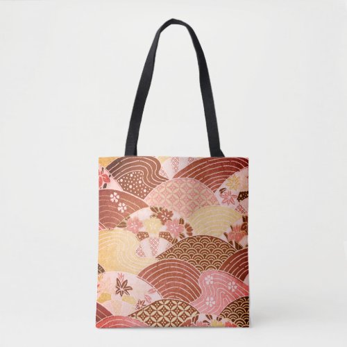 Vintage Japanese Hills and Rivers Tote Bag