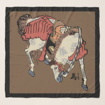 Vintage Japanese Horse on Brown