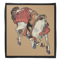 Vintage Japanese Horse on Camel Brown