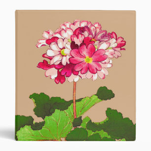 Vintage Japanese Hydrangea. Pink and Green Binder