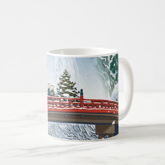 Vintage Japanese Illustrated  Coffee Mug (Front Right)