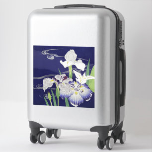 Vintage Japanese Iris Art Print Kogyo Tsukioka Sticker