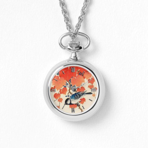 Vintage Japanese Jay Bird and Autumn Grapevine Watch