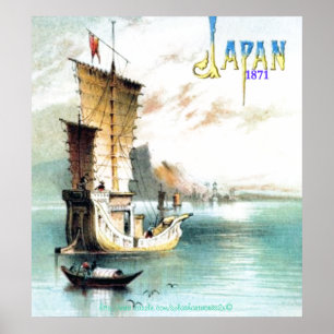 "Vintage Japanese Junk-1871," Poster