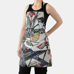 Vintage Japanese Kimono Textile (Bingata) Apron