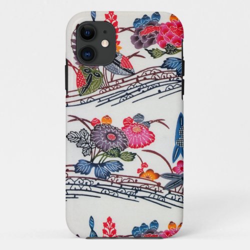 Vintage Japanese Kimono Textile Bingata iPhone 11 Case