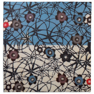 Vintage Japanese Kimono Textile (Bingata) Napkin