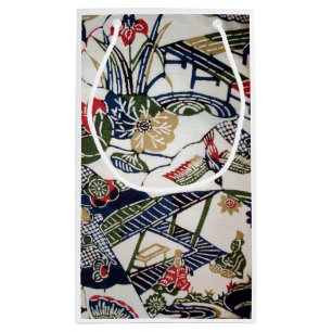 Vintage Japanese Kimono Textile (Bingata) Small Gift Bag