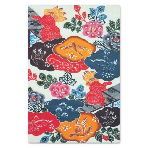 Vintage Japanese Kimono Textile Bingata Tissue Paper