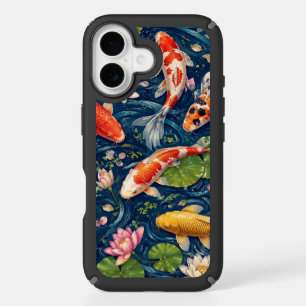 Vintage Japanese Koi Fish Pattern Painting iPhone 16 Case