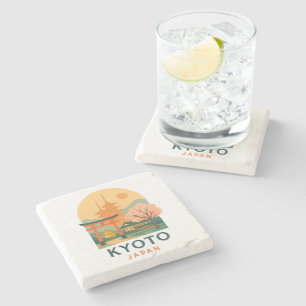 Vintage Japanese Landscape Stone Coaster
