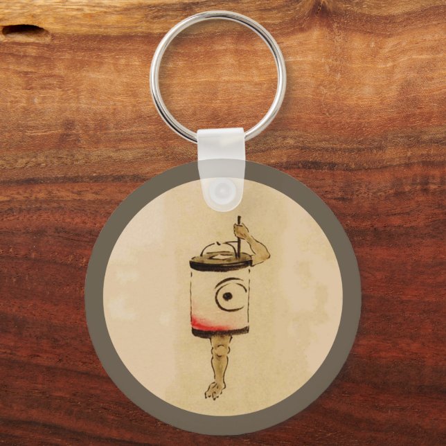 Vintage Japanese Lantern Ghost Yokai Keychain (Front)