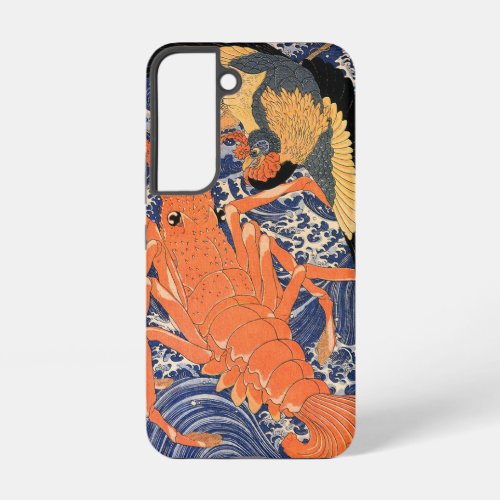 Vintage Japanese Lobster and Bird Ukiyo_e Samsung Galaxy S22 Case