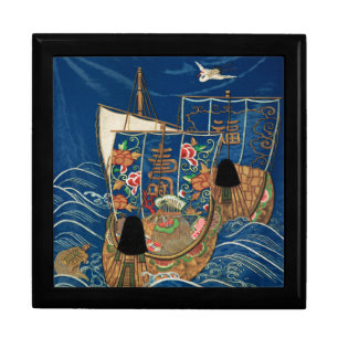 Vintage Japanese Lucky Treasure Ship G.A. Audsley Gift Box
