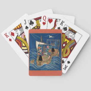 Vintage Japanese Lucky Treasure Ship G.A. Audsley Poker Cards