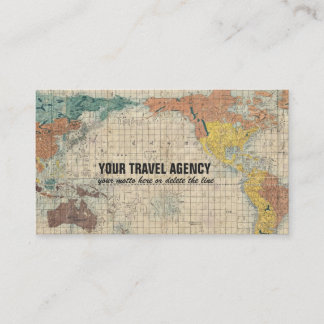 Vintage Japanese Map of the World Business Card