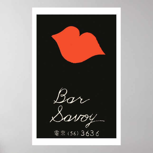 Vintage japanese matchbox cover (Bar Savoy) Poster (Front)