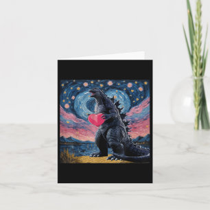 Vintage Japanese Monster Kaiju Valentines Heart St Card