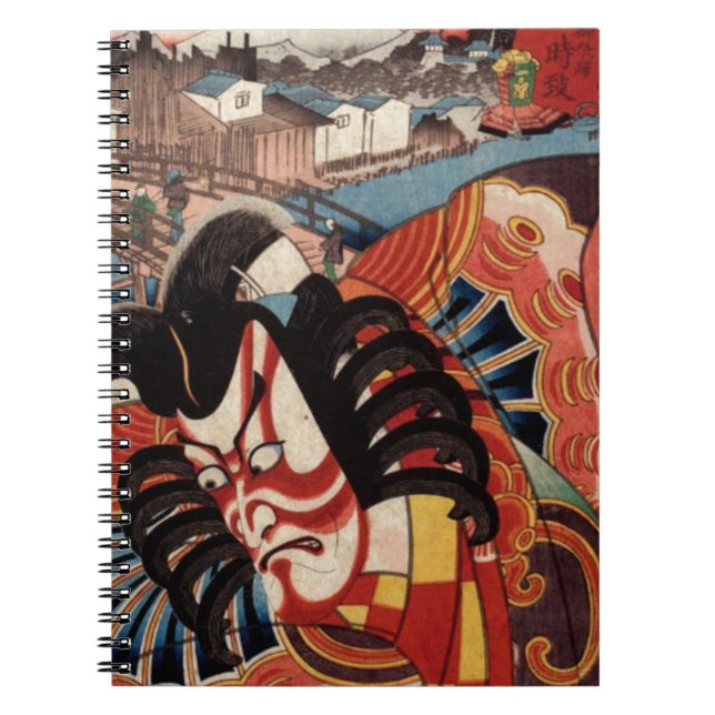 Vintage Japanese Painting - Kabuki Actor Notebook (Front)