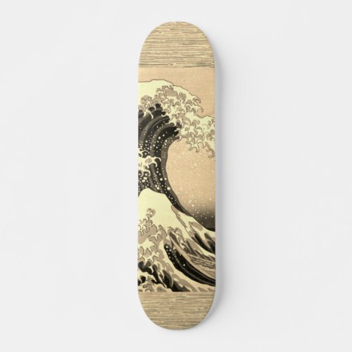 Vintage Japanese Painting Of Great Wave Skateboard