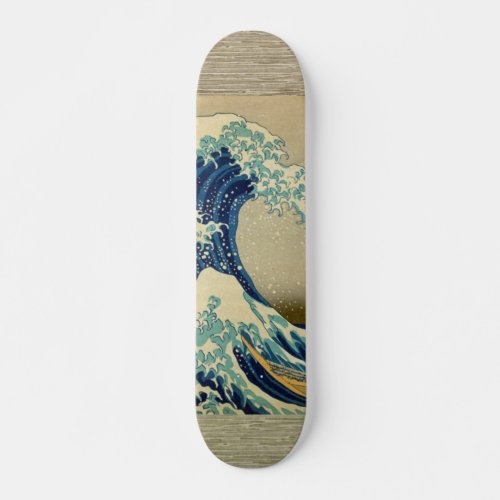 Vintage Japanese Painting Of Great Wave Skateboard Deck