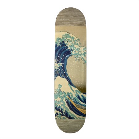 Vintage Japanese Painting Of Great Wave Skateboard Deck