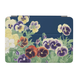 Vintage Japanese Pansy Flower Ukiyo-e Botanical iPad Mini Cover