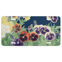 Vintage Japanese Pansy Flower Ukiyo-e Botanical