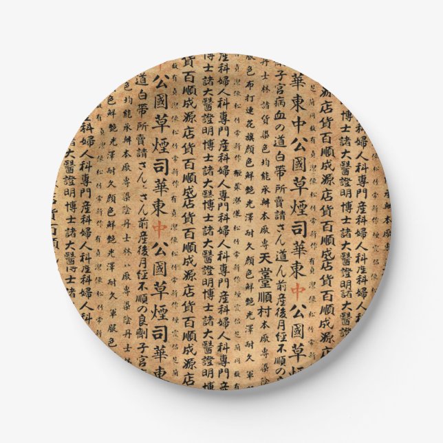 Vintage Japanese Paper Prints Plates (Front)