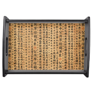 Vintage Japanese Paper Prints Serving Tray