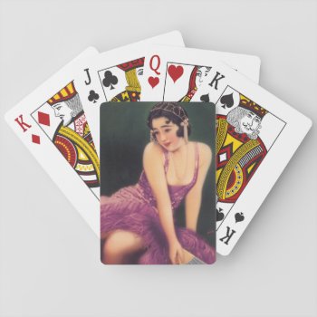 Vintage Japanese Pin Up Girl Playing Cards by zoku01 at Zazzle