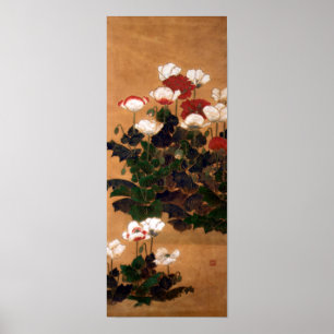 Vintage Japanese Poppies Poster