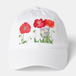 Vintage Japanese Poppy Botanical Art 1917 Hat