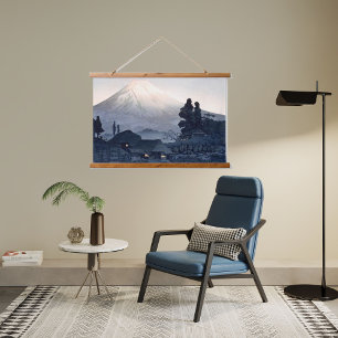 Vintage Japanese Print of Mount Fuji Hanging Tapestry