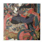 Vintage Japanese Red Dragon Ceramic Tile at Zazzle