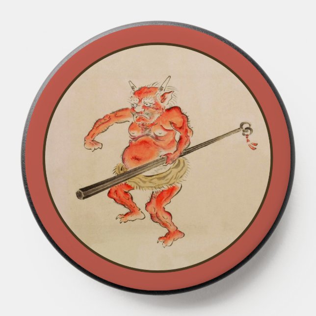 Vintage Japanese Red Oni Yokai PopSocket (Popsocket)